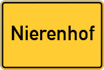 Place name sign Nierenhof