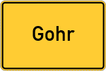 Place name sign Gohr, Niederrhein