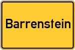 Place name sign Barrenstein