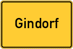Place name sign Gindorf, Kreis Grevenbroich