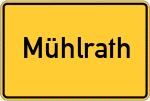 Place name sign Mühlrath, Erft