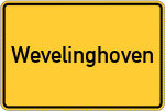 Place name sign Wevelinghoven