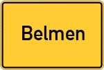 Place name sign Belmen