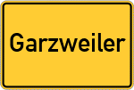 Place name sign Garzweiler