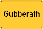 Place name sign Gubberath