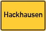 Place name sign Hackhausen