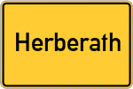 Place name sign Herberath