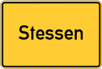 Place name sign Stessen
