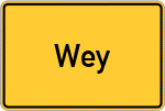 Place name sign Wey