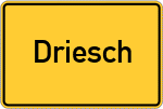 Place name sign Driesch