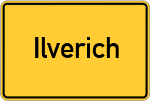 Place name sign Ilverich, Niederrhein