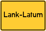 Place name sign Lank-Latum