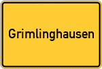 Place name sign Grimlinghausen