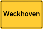 Place name sign Weckhoven
