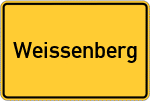Place name sign Weissenberg