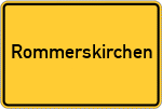 Place name sign Rommerskirchen