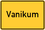 Place name sign Vanikum