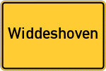 Place name sign Widdeshoven