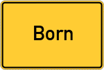 Place name sign Born, Niederrhein