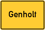 Place name sign Genholt, Niederrhein