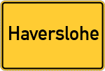 Place name sign Haverslohe, Niederrhein