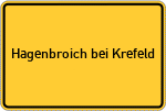 Place name sign Hagenbroich bei Krefeld