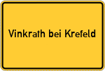 Place name sign Vinkrath bei Krefeld