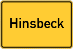 Place name sign Hinsbeck