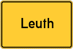 Place name sign Leuth