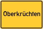 Place name sign Oberkrüchten