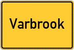 Place name sign Varbrook
