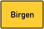 Place name sign Birgen
