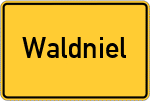 Place name sign Waldniel