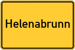 Place name sign Helenabrunn