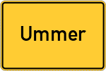Place name sign Ummer