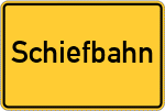 Place name sign Schiefbahn