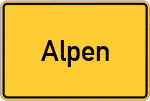 Place name sign Alpen