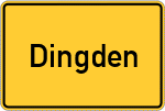Place name sign Dingden