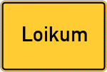 Place name sign Loikum