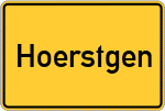 Place name sign Hoerstgen