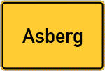 Place name sign Asberg