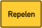 Place name sign Repelen