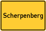 Place name sign Scherpenberg