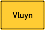 Place name sign Vluyn