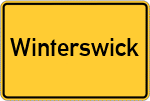 Place name sign Winterswick