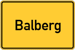 Place name sign Balberg
