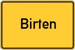 Place name sign Birten