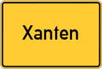 Place name sign Xanten