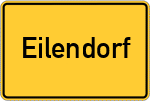 Place name sign Eilendorf, Kreis Aachen
