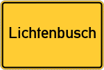 Place name sign Lichtenbusch